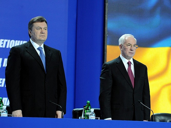 Wiktor Janukowycz i Mykoła Azarow (Fot. ipress.ua)