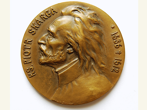 Medal poświęcony Piotrowi Skardze. Witold Bieliński. 1912 rok (Fot. Muzeum Sztuki w Sumach)