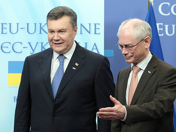 Wiktor Janukowycz i Herman Van Rompuy (Fot. obozrevatel.com)