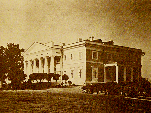 Pałac w Czarnominie 1914 r., widok od południa