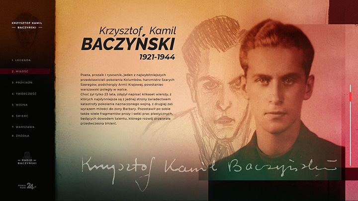 Krzysztof Kamil Baczyński w nowym serwisie internetowym portalu PolskieRadio24.pl