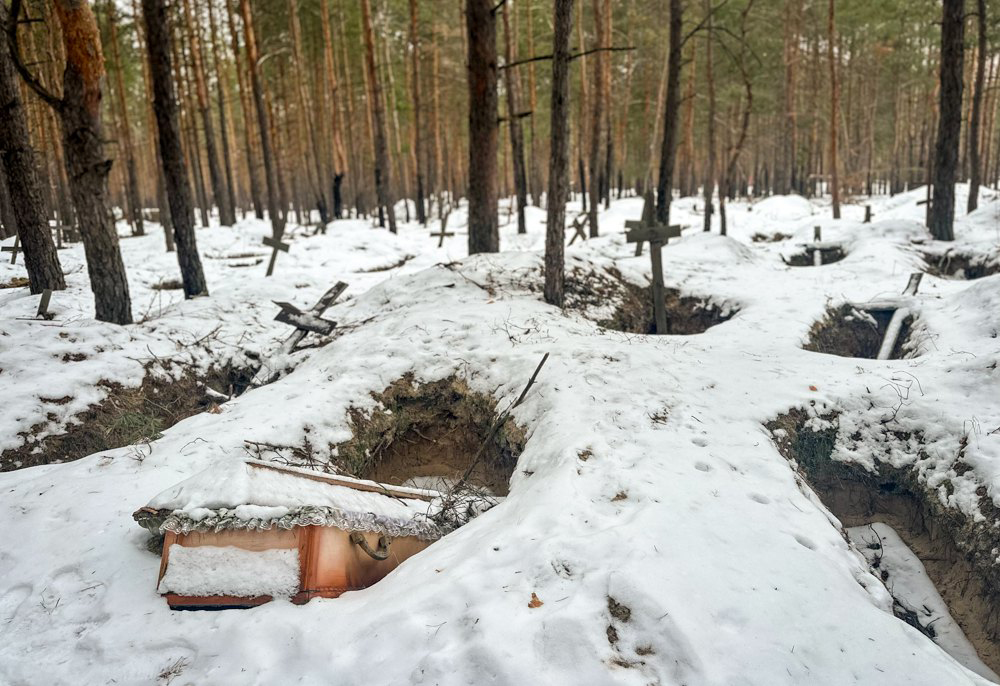 Identyfikacja szczątków z masowych grobów w Iziumie