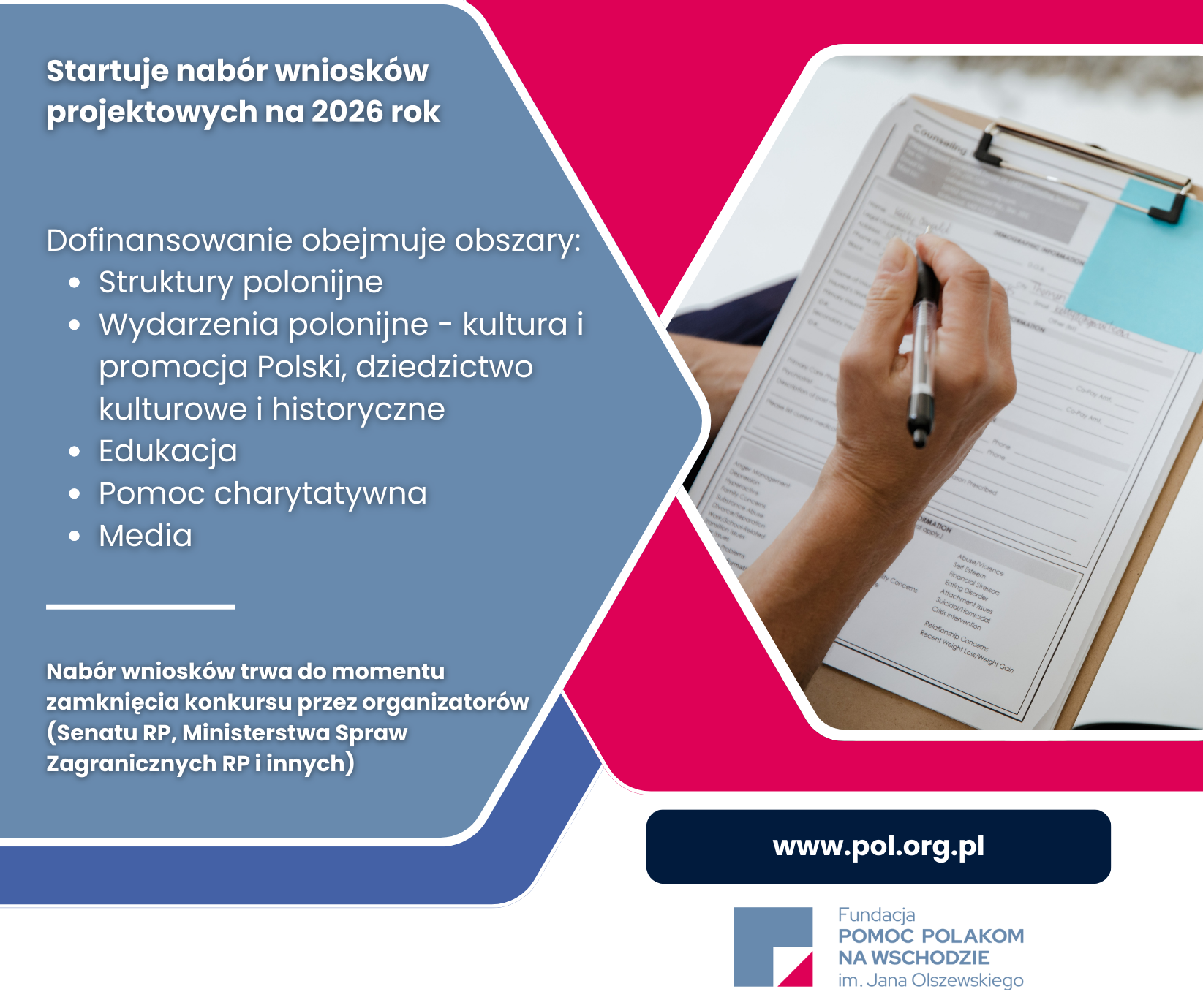 Fundacja „Pomoc Polakom na Wschodzie” ogłasza nabór wniosków na 2026 rok