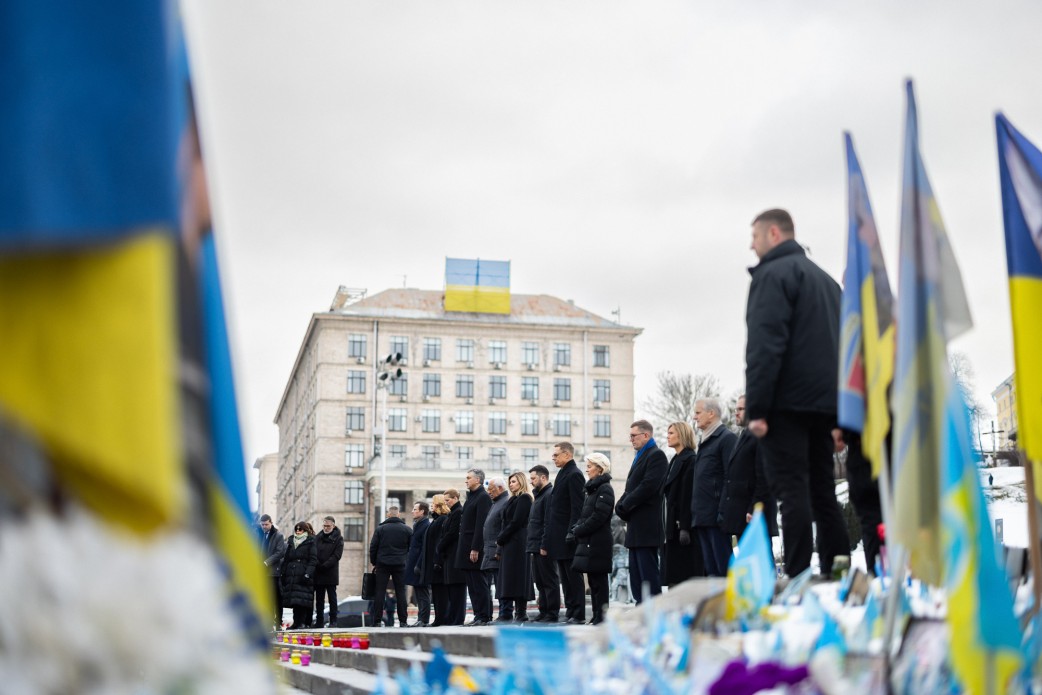 Cztery lata wojny. Kijów z udziałem europejskich liderów oddał hołd poległym i rozmawiał o przyszłości Ukrainy